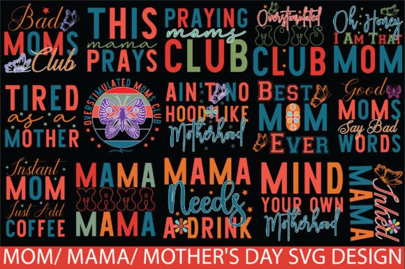 Mom Mama Mother s Day SVG Design for Crafts & Graphics
