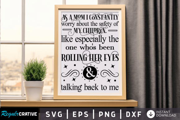 Mom Worry SVG: Graphics for Crafts & Branding