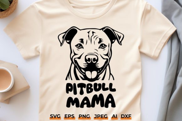 Pitbull Mama SVG: Graphics for Crafts & Brands