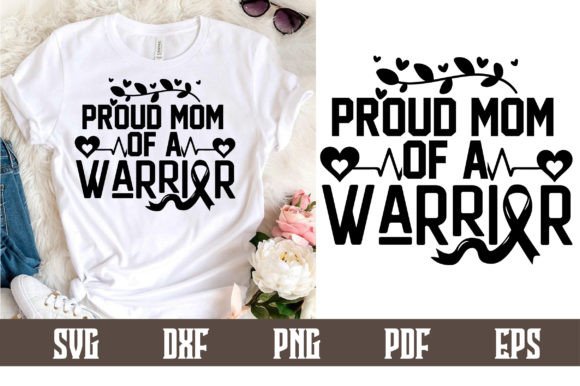 Proud Mom of a Warrior Svg: Graphics for Crafts