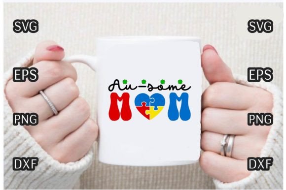 Retro Autism SVG: Au-some Mom Graphics for Crafts