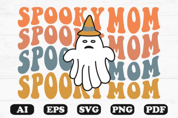 Spooky Mom SVG: Retro Graphics for Crafts & Brands