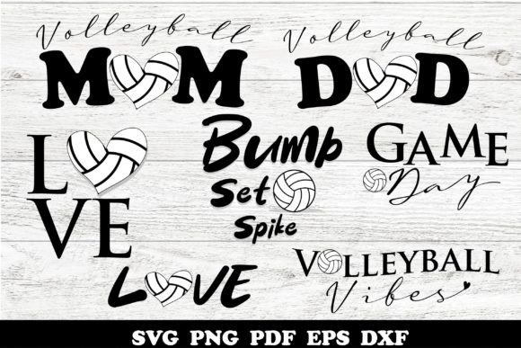 Volleyball SVG Bundle: Graphics for Crafts & Moms